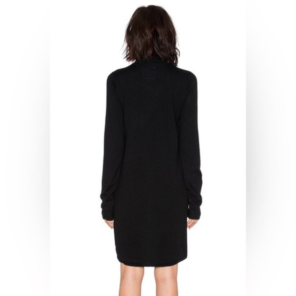 One Teaspoon Superior Merino Knit Funnel Turtleneck Dress Jet Black Size XXS - Picture 16 of 16
